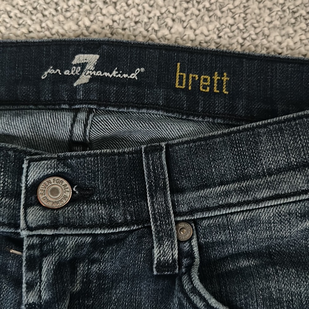 7 off all mankind BRETT boot cut jeans size 29 - Picture 6 of 10